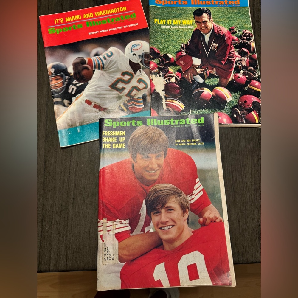 Vintage Sports Illustrated Magazine Collection x3 1972/73